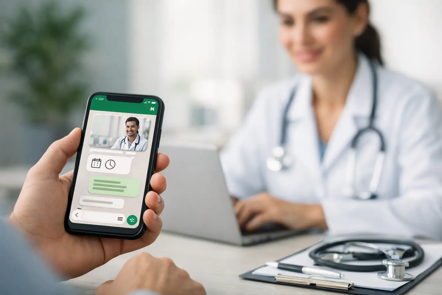 Agendamento médico pelo WhatsApp sem confusão